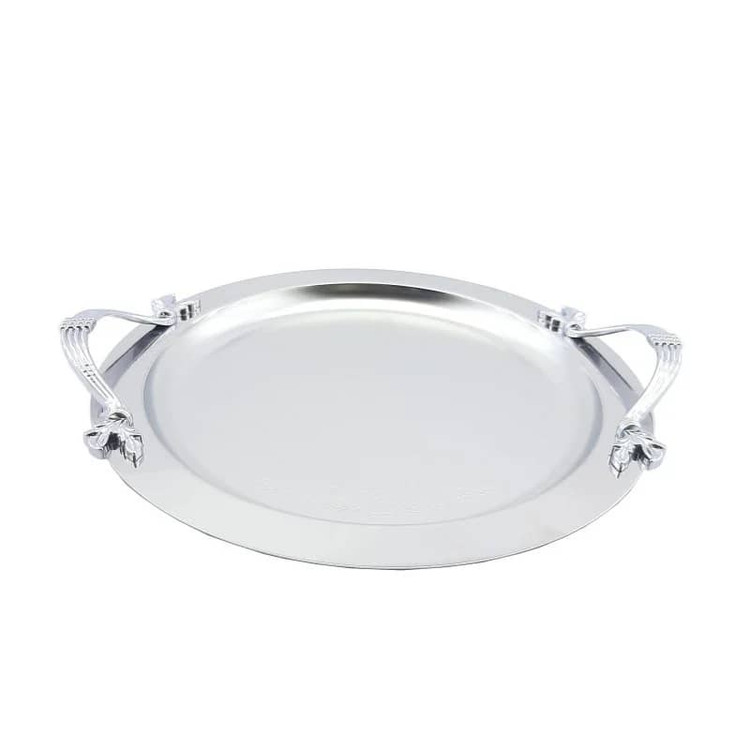 سینی استیل با دسته زاماک مدل برگ گرد کد 9233 سلینا SELINA