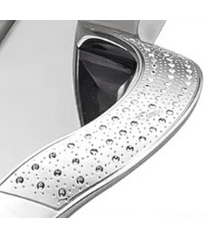 سینی استیل با دسته زاماک مدل نگین سایز بزرگ کد 9210 سلینا SELINA
