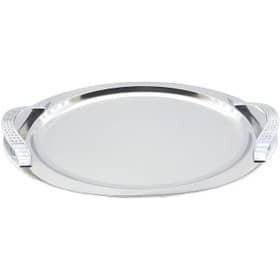 سینی استیل با دسته زاماک مدل نگین کد 9240 بیضی سلینا SELINA
