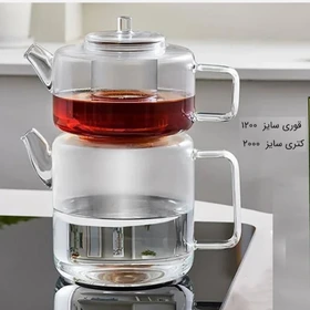کتری و قوری تمام پیرکس ساده شعله مستقیم وارداتی